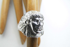 Zilveren indiaan ring.