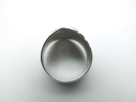 Zilveren cachet ring.