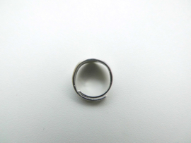 Zilveren baby cachet ring ovaal