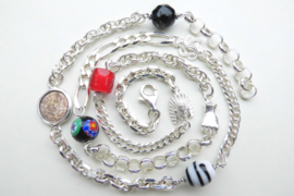 Zilveren alakondre ketting (63 cm)