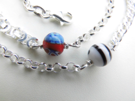 Zilveren baby/kind alakondre ketting.