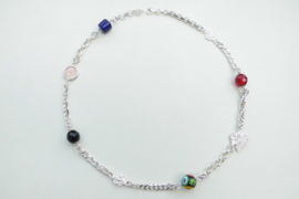 Zilveren alakondre ketting.  (dik) (56 cm)