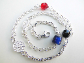 Zilveren baby/kind alakondre ketting.