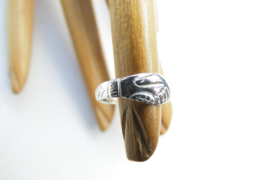 Zilveren kinderen vriendschap ring.