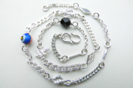 Zilveren baby alakondre ketting (dun)