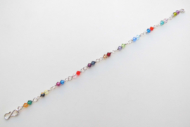 Zilveren alakondre kralen bracelet.
