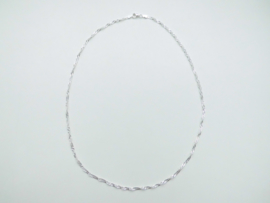 Zilveren baby/kind singapore ketting.