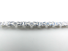 Zilveren koningsketting. (middel) (70 cm)