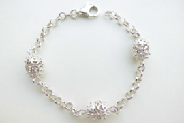 Zilveren makka-peri lontai bracelet.