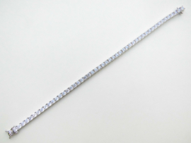 Zilveren witte zirkonia steentjes tennis bracelet.