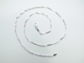 Zilveren baby/kind singapore ketting.