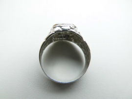 Zilveren cachet ring.