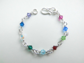 Zilveren allakondre kralen baby bracelet.