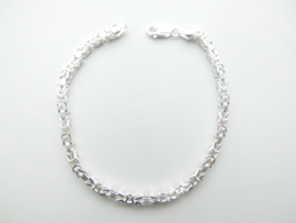 Zilveren konings bracelet (fijner)