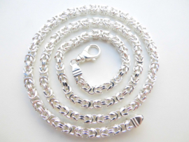 Zilveren konings ketting (medium) (hol)