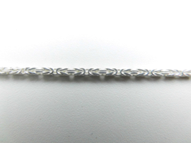 Zilveren koningsketting. (fijn) (55 cm)