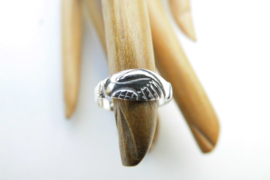 Zilveren kinderen vriendschap ring.