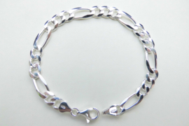 Zilveren figaro bracelet. (dikker)
