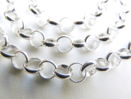 Zilveren lontai ketting. (55 cm)