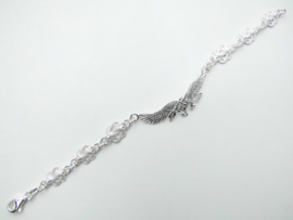 Zilveren adelaar-mattenklopper bracelet.