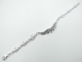 Zilveren adelaar-mattenklopper bracelet.