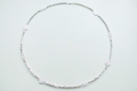 Zilveren payet ketting.