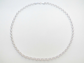 Zilveren lontai ketting. (55 cm)