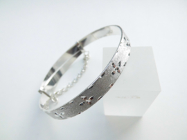 Zilveren javaanse armband Diamond cut