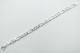 Zilveren figaro bracelet. (dikker)
