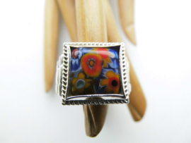 Zilveren alakondre cachet ring