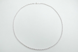 Zilveren fijne tarate ketting.