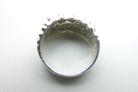 Zilveren piet piet ring.