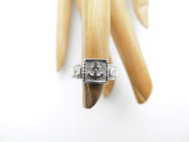 Zilveren baby ring anker 4