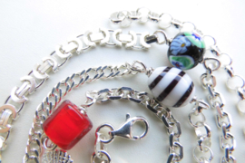 Zilveren alakondre ketting (60 cm)