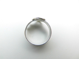 Zilveren slangen ring. ( klein )