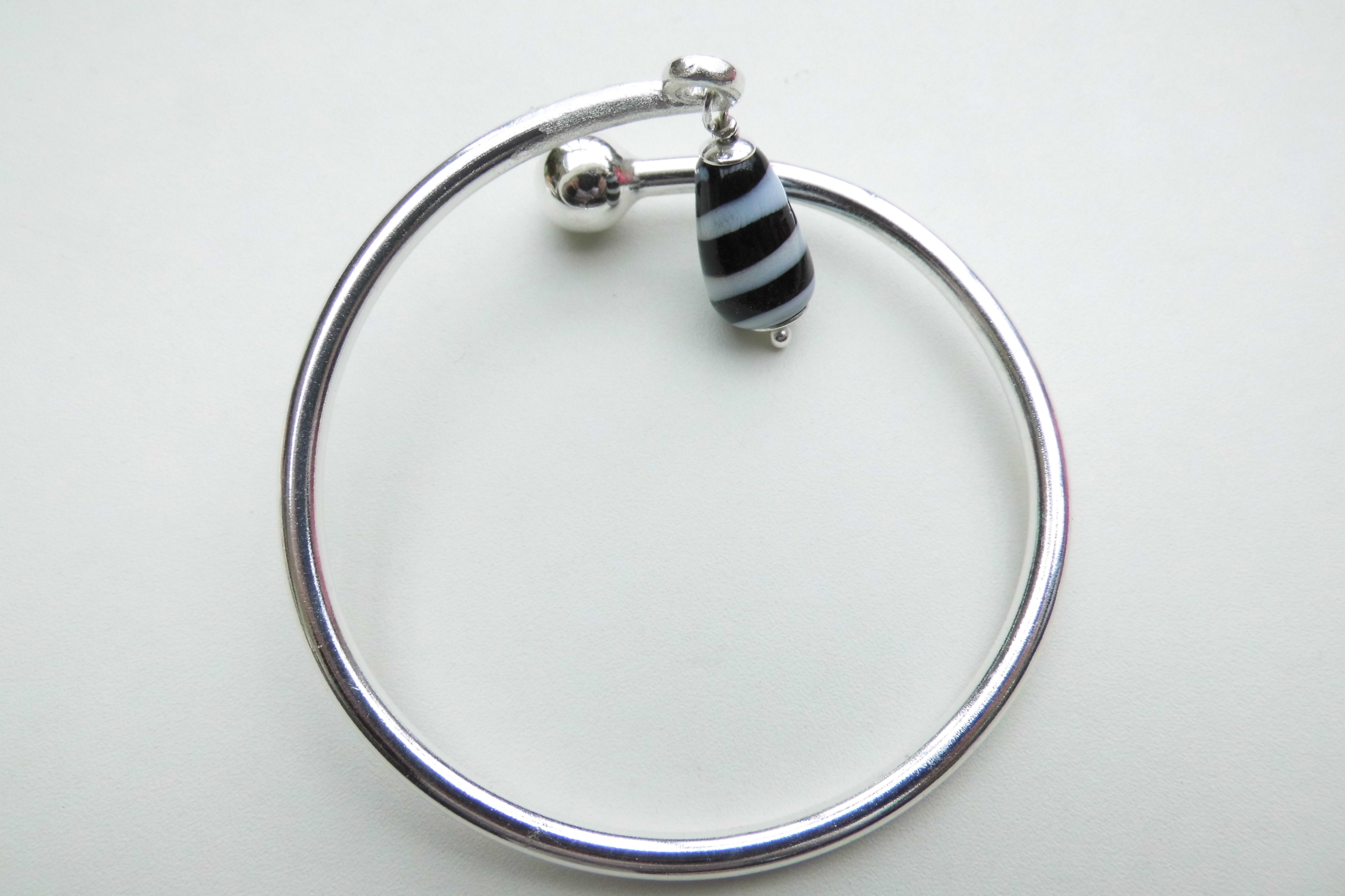 Zilveren kromantie boei armband. (nieuw model)