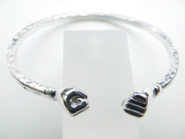 Exclusief - Zilveren boei armband kofoe - kofoe  "piet piet"