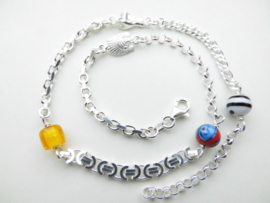 Zilveren baby/kind alakondre ketting.
