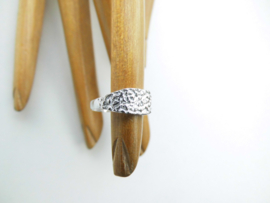 Zilveren piet piet baby ring.