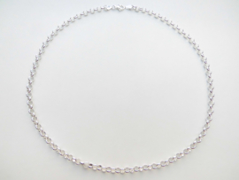 Zilveren lontai ketting. (50 cm)