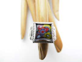 Zilveren alakondre cachet ring.