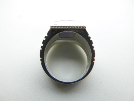Zilveren alakondre cachet ring.