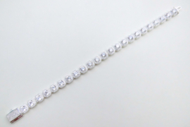 Zilveren clustered tennis bracelet.