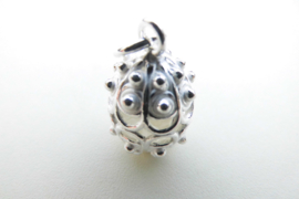 Zilveren makka-peri bal hanger.(groot)