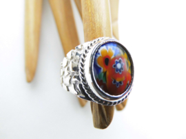 Zilveren alakondre cachet ring.