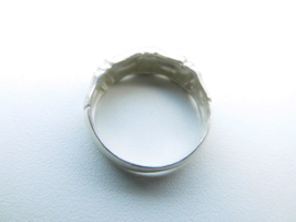 Zilveren bamboe ring.