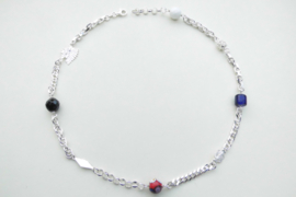 Zilveren alakondre ketting. (57 cm) (dik)