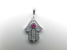 Zilveren hand van Fatima hanger.