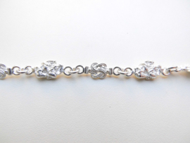 Zilveren piet piet mattenklopper bracelet. (dun)