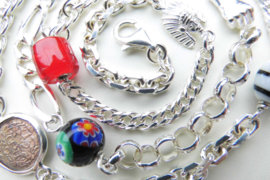 Zilveren alakondre ketting (63 cm)